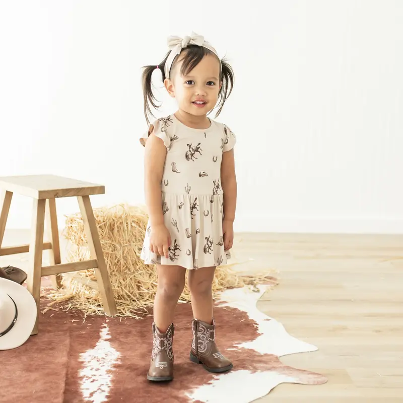 Twirl Bodysuit Dress In Classic Cowboy 1