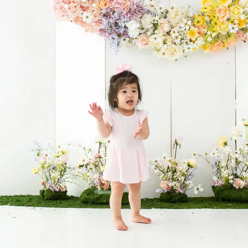 Twirl Bodysuit Dress In Sakura 1