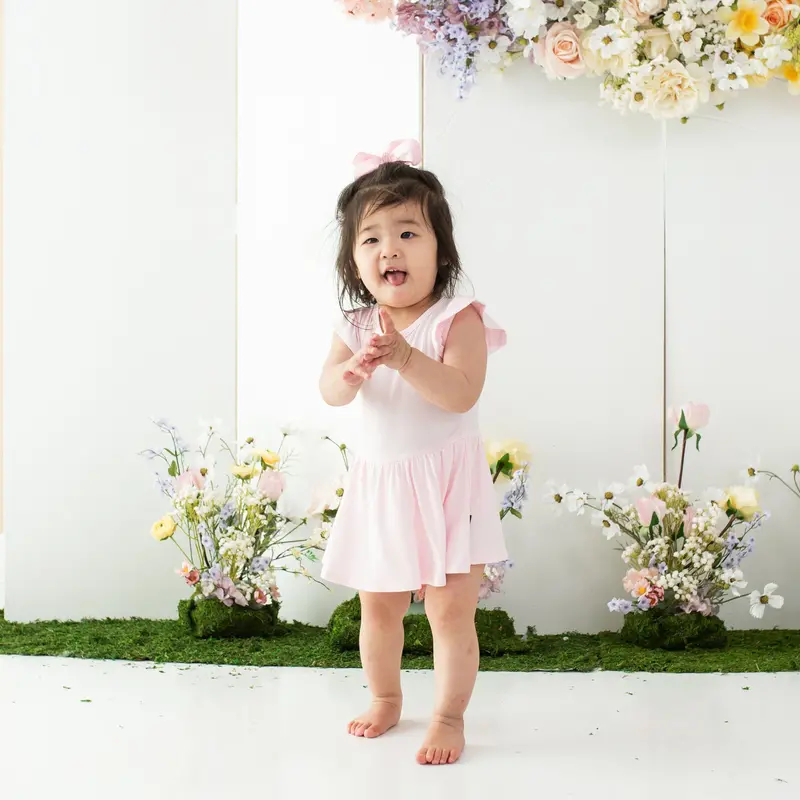 Twirl Bodysuit Dress In Sakura 3