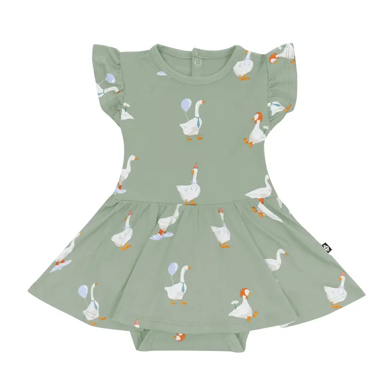 Twirl Bodysuit Dress In Silly Goose 2