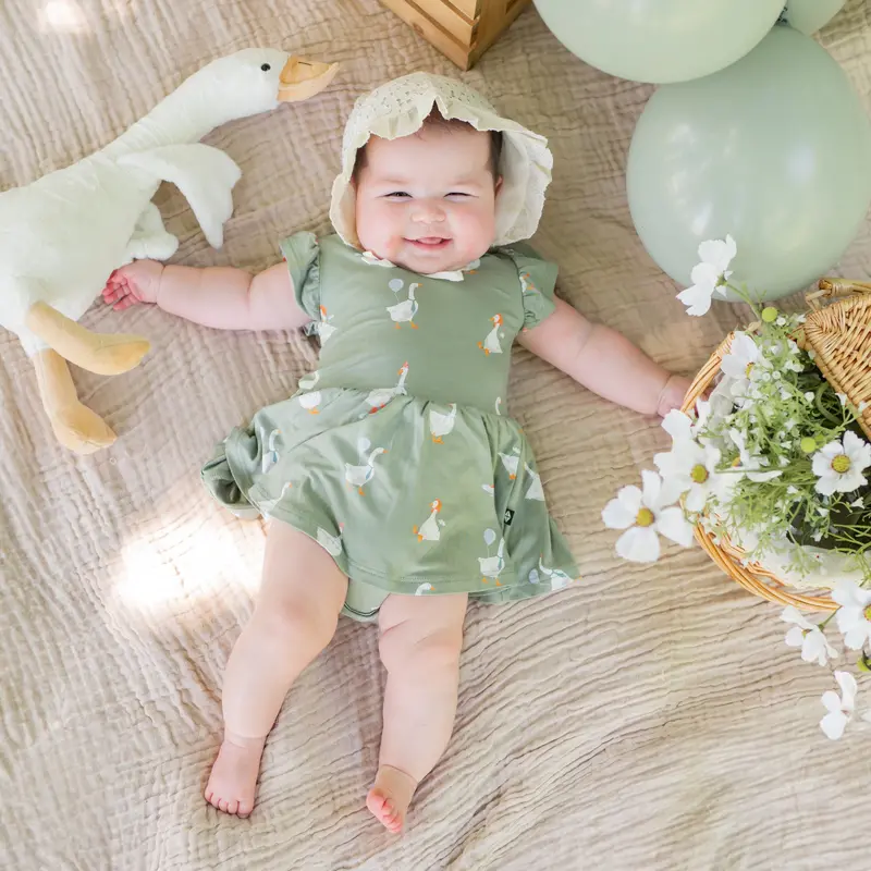 Twirl Bodysuit Dress In Silly Goose 5