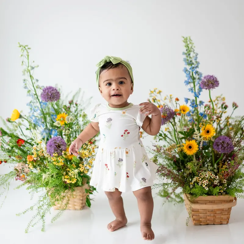 Twirl Bodysuit Dress In Wildflower 4