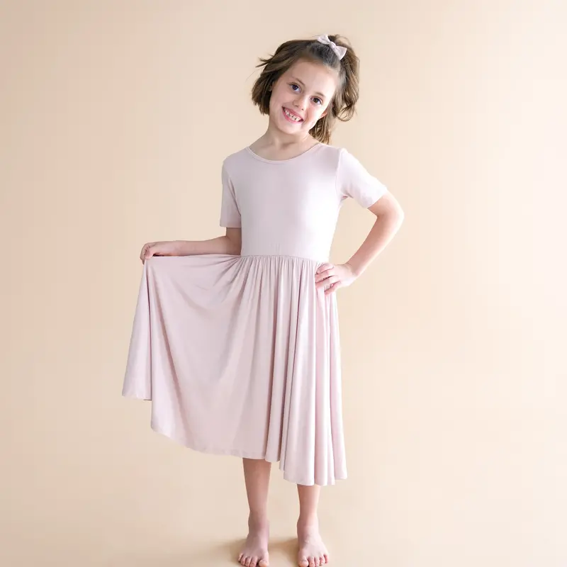 Twirl Dress In Blush 1