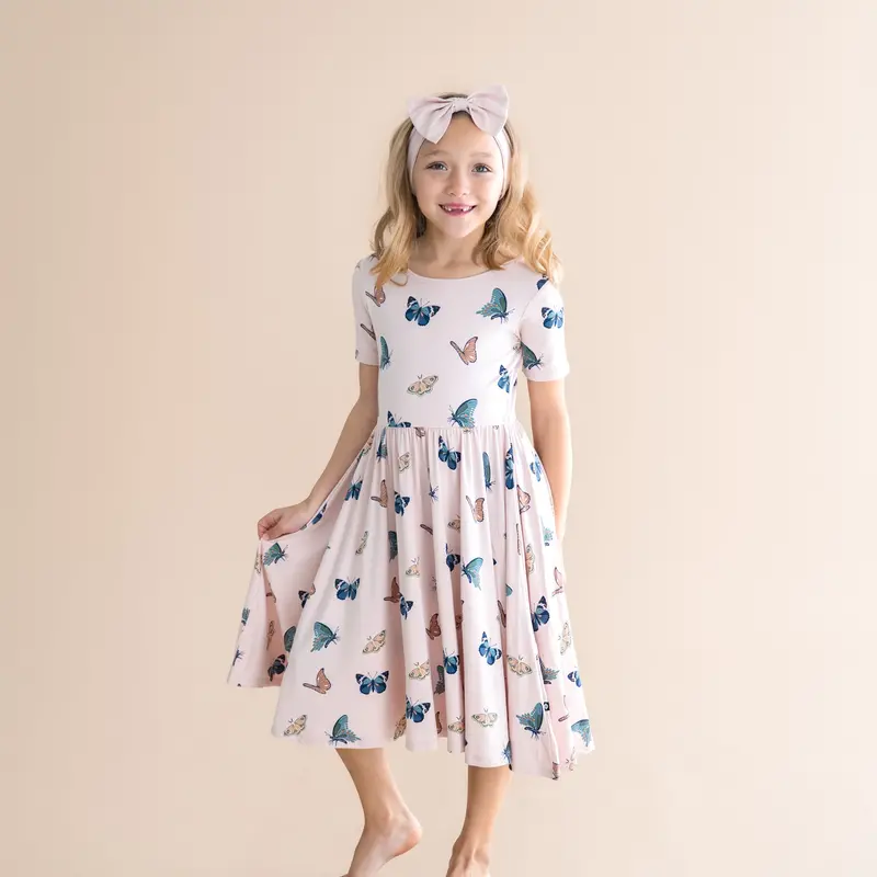 Twirl Dress In Blush Butterfly 4