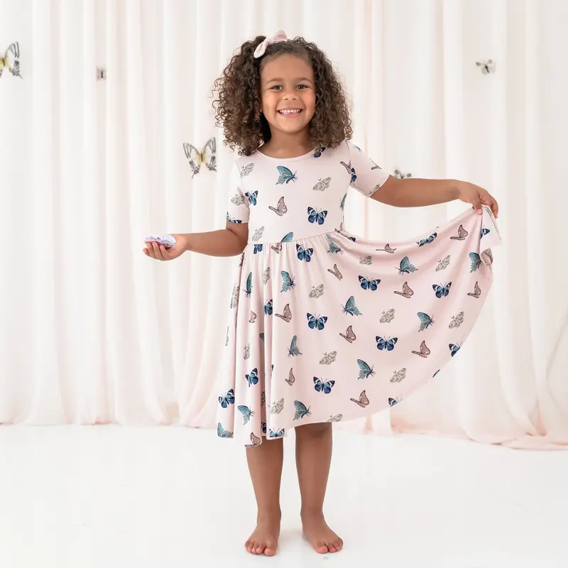 Twirl Dress In Blush Butterfly 6