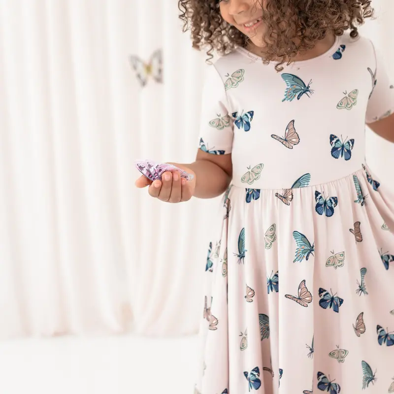 Twirl Dress In Blush Butterfly 7