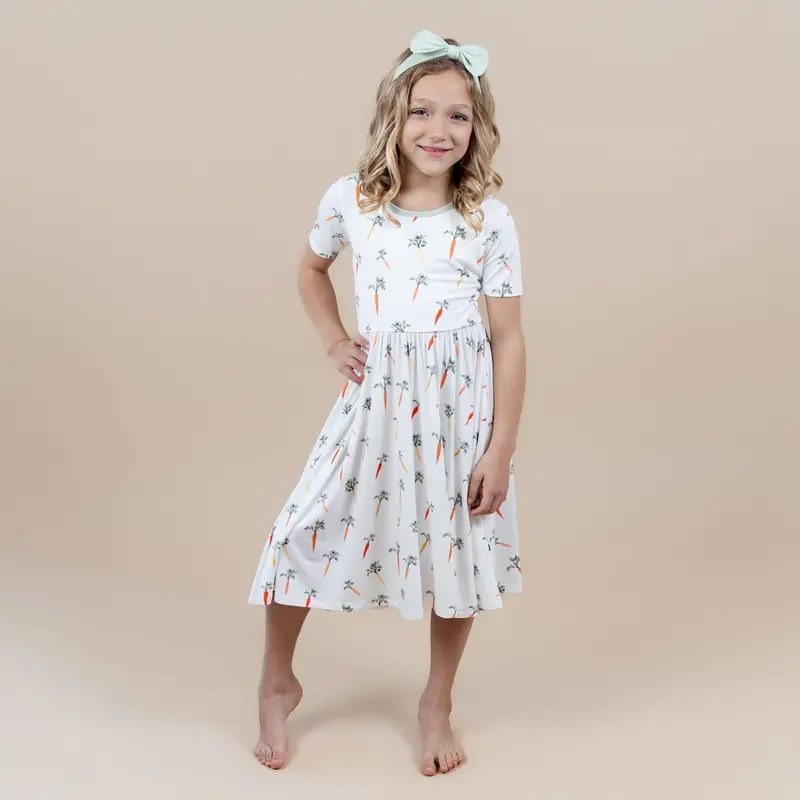 Twirl Dress In Carrot 1