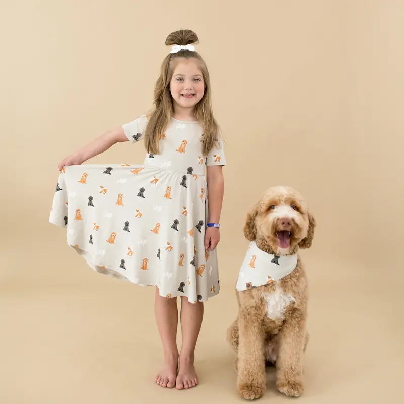 Twirl Dress In Fluffy Dog 1