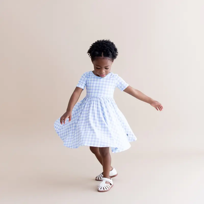 Twirl Dress In Gingham Breeze 1