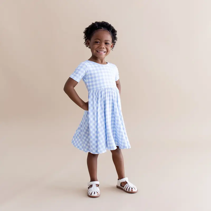 Twirl Dress In Gingham Breeze 3