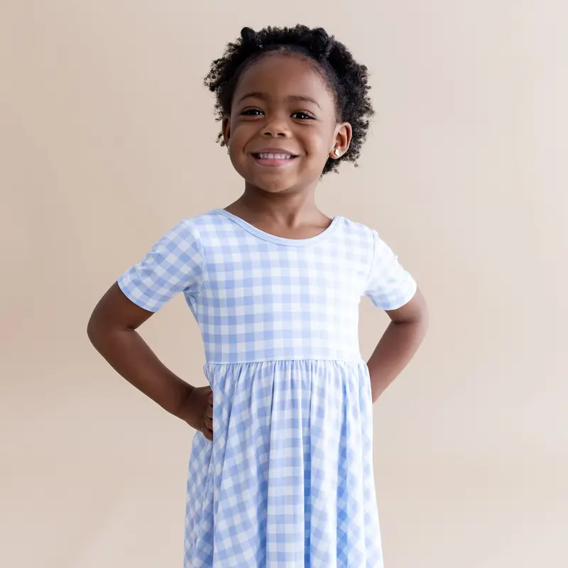 Twirl Dress In Gingham Breeze 4