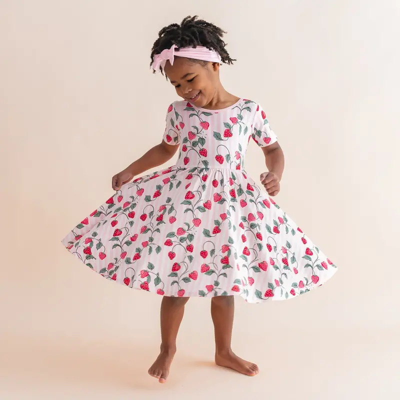 Twirl Dress In Strawberry Fields 1