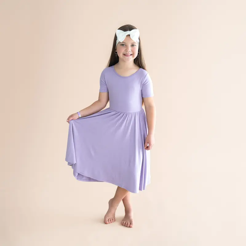 Twirl Dress In Taro 1