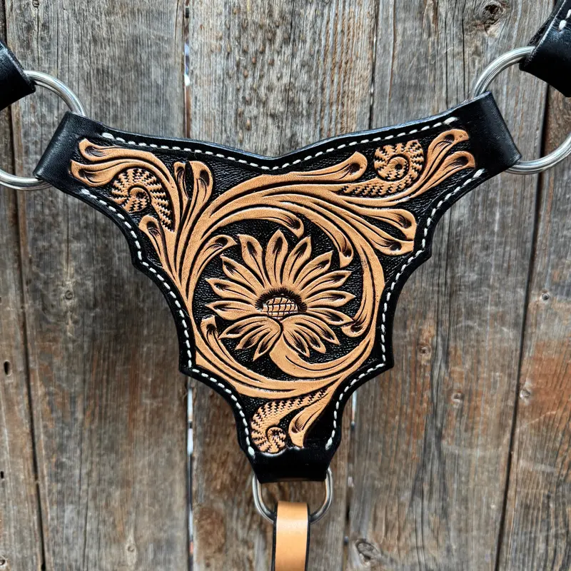 Two Tone Floral Triangle / Gladiator Breastcollar #56279 2