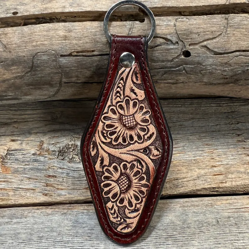 Two Tone Leather Key Chain 1