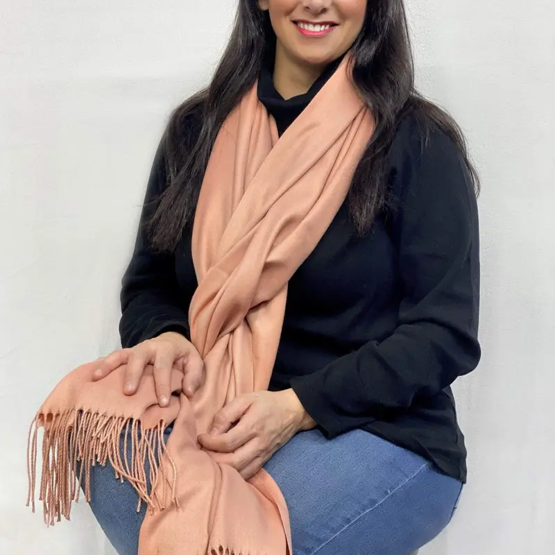 Ultra Soft Peach Cashmere Scarf / Wrap / Shawl / Cover #Ca9 1