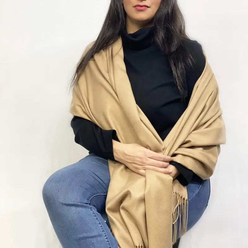 Ultra Soft Tan Cashmere Scarf / Wrap / Shawl / Cover #Ca1 1