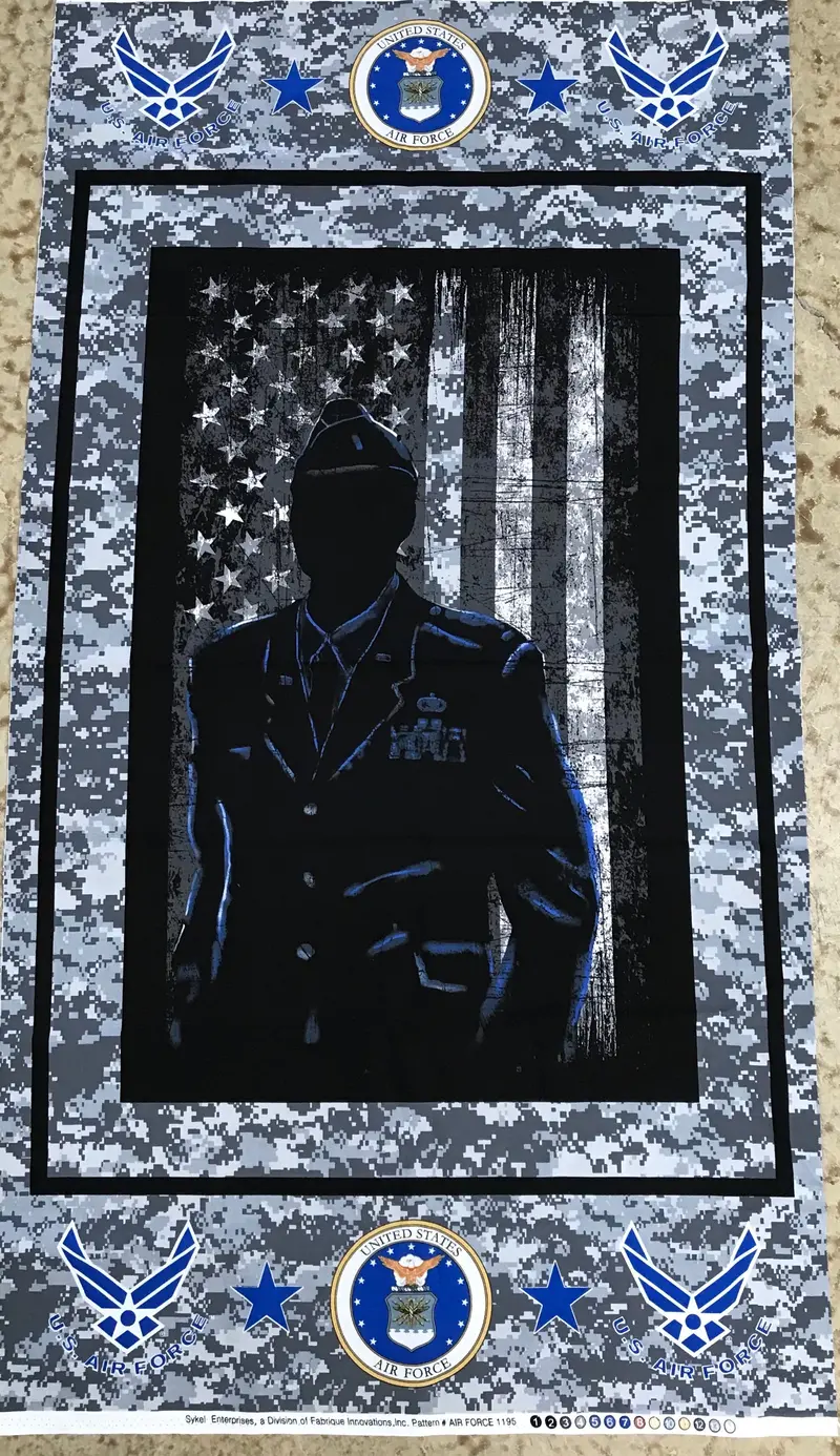 Us Air Force Fabric Panel  22 X 45. 1