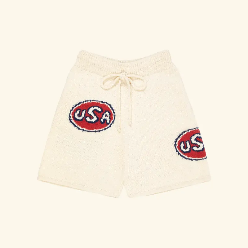 Usa Knit Shorts (Cream) 1