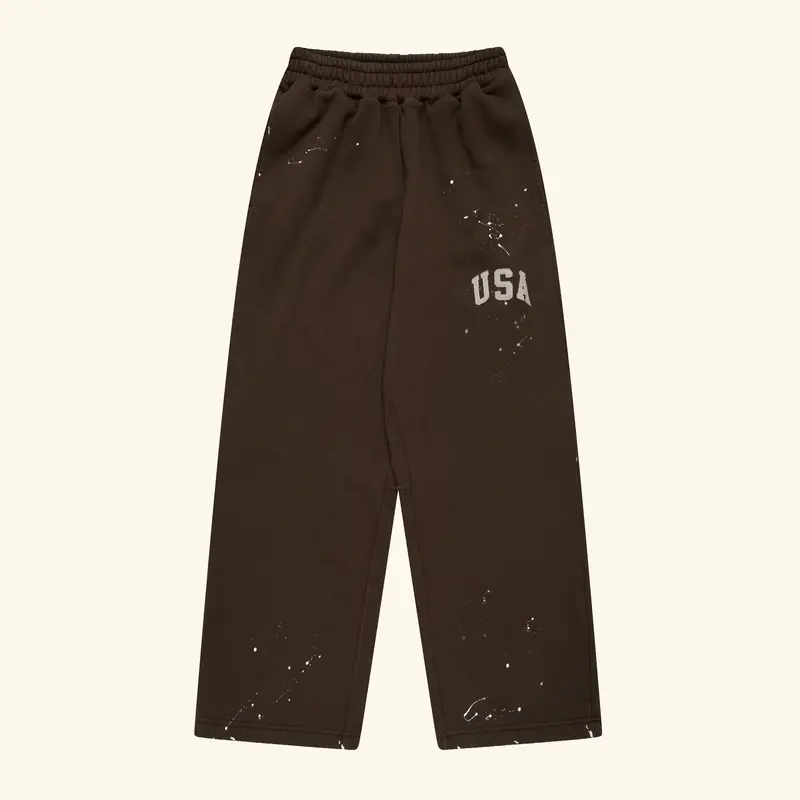 Usa Parachute Sweatpants (Chocolate) 1