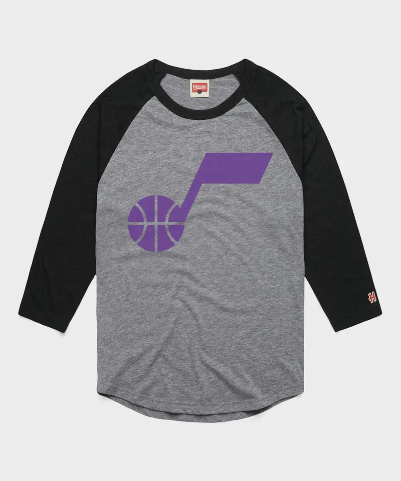 Utah Jazz Logo Raglan 1