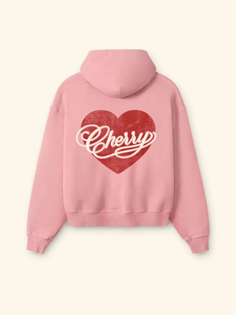 Valentine's Distressed Hoodie (Dusty Pink) 1
