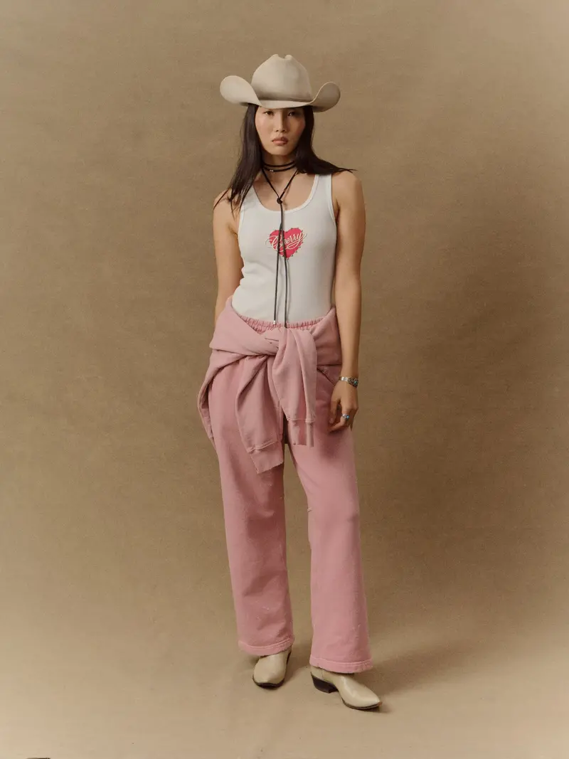 Valentine's Distressed Parachute Sweatpants (Dusty Pink) 2
