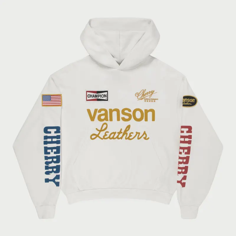 Vanson Hoodie (Vintage White) 1