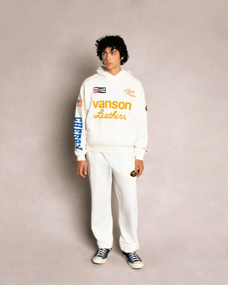 Vanson X Cherry Sweatpants (Vintage White) 3