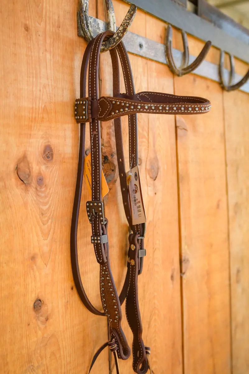 Weaver Leather Rough Out Oiled Browband Headstall 1