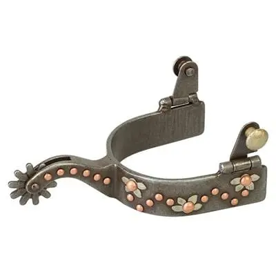 Weaver Mens German Silver Floral Spur 1
