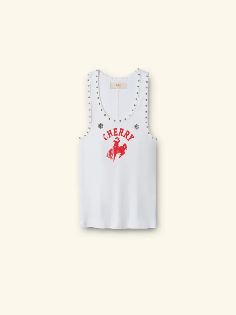 Western Athletic Tank Top (Vintage White) 1