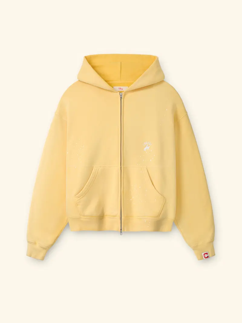 Western Athletic Zip Up Hoodie (Sun Yellow) 1