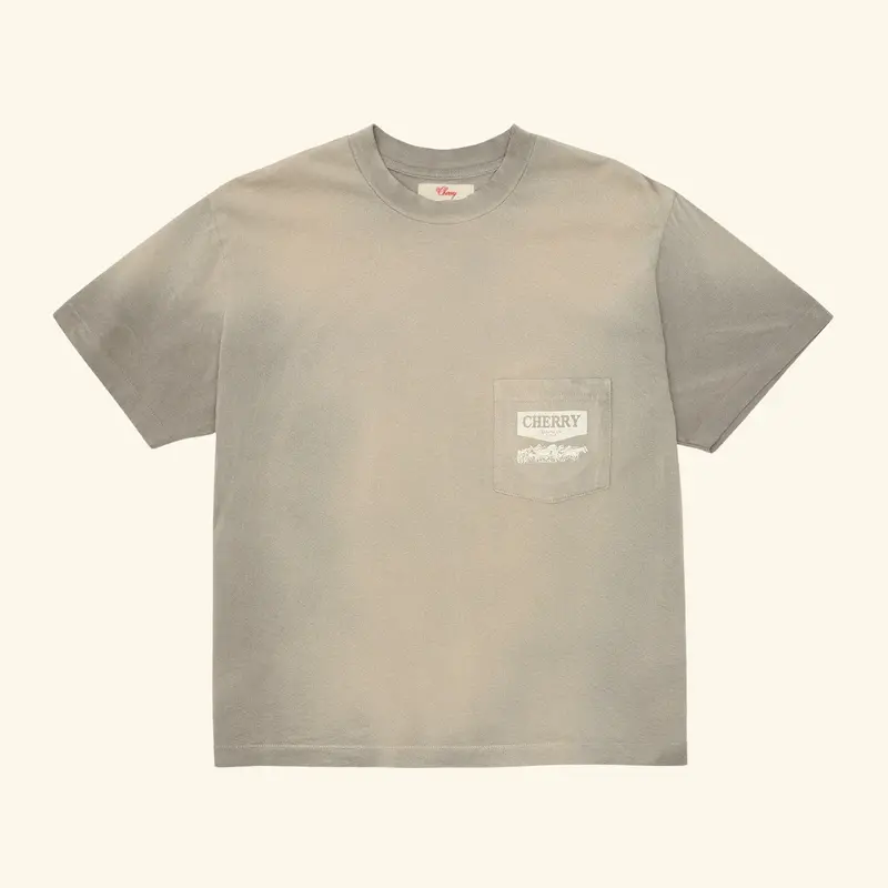 Western Chevron Boxy Pocket Tee (Smoke) 1