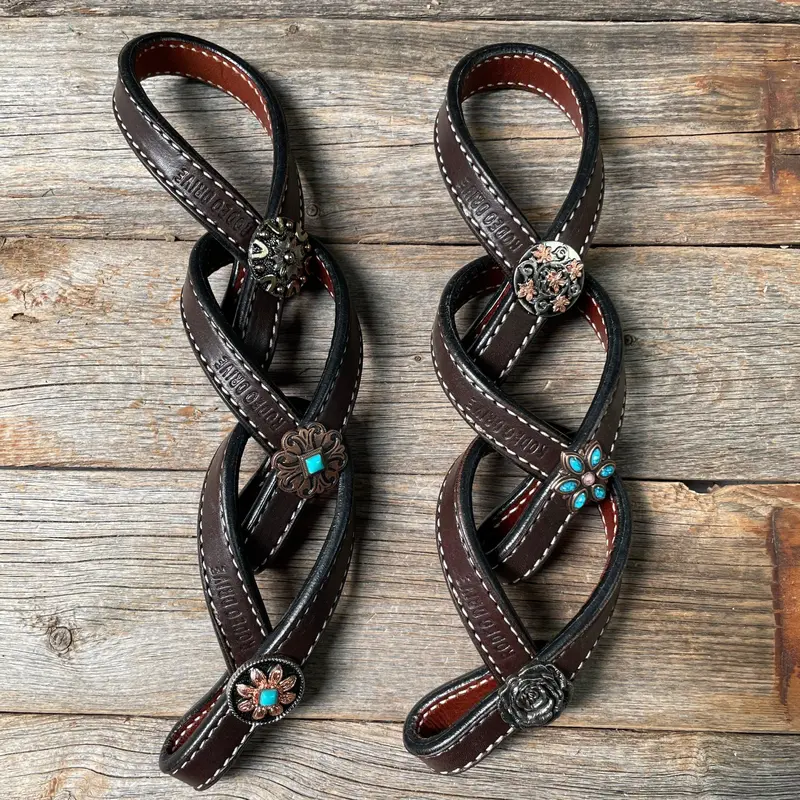 Western Dark Oil Rustic Tie Down Keepers 1