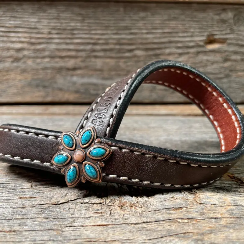 Western Dark Oil Rustic Tie Down Keepers 6