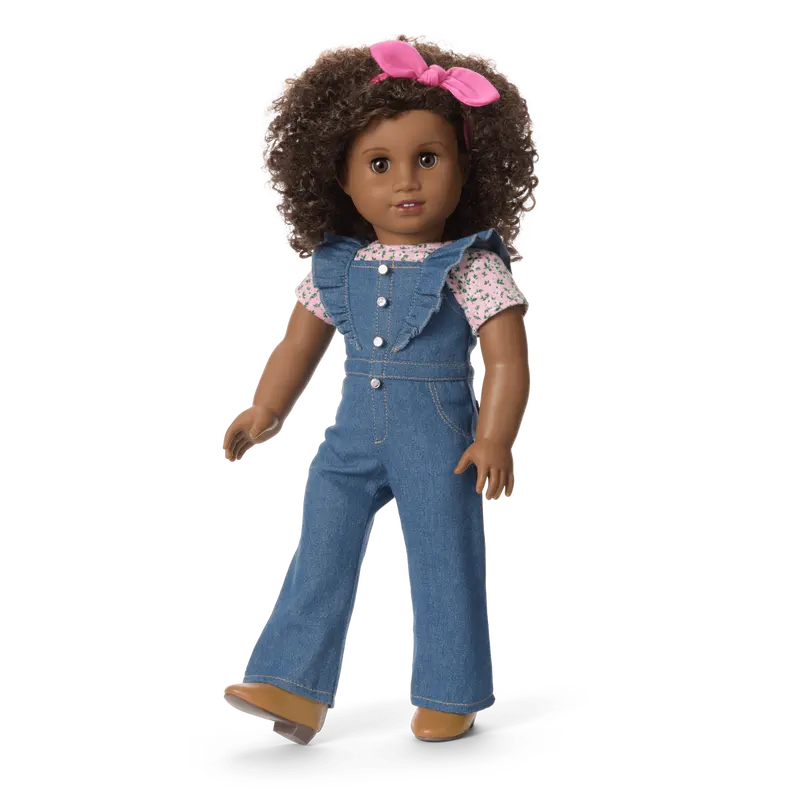 Western Flowers Denim Jumpsuit For 18-Inch Dolls 2