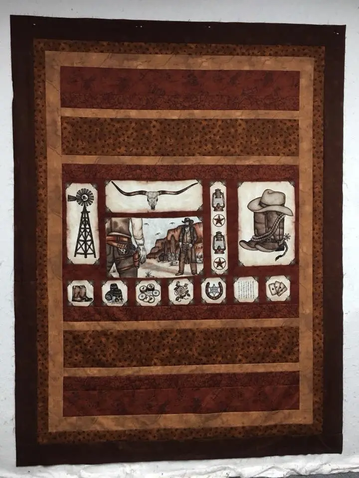 Western Honor Kit - Cowboys  Quilt Kit 57 X 76 1