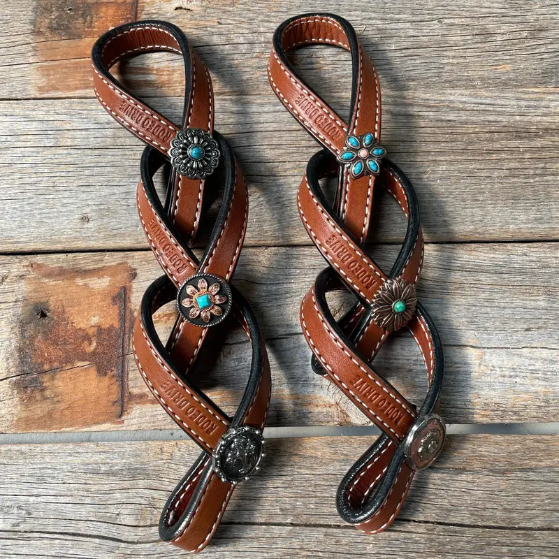 Western Medium Oil Rustic Tie Down Keepers 1