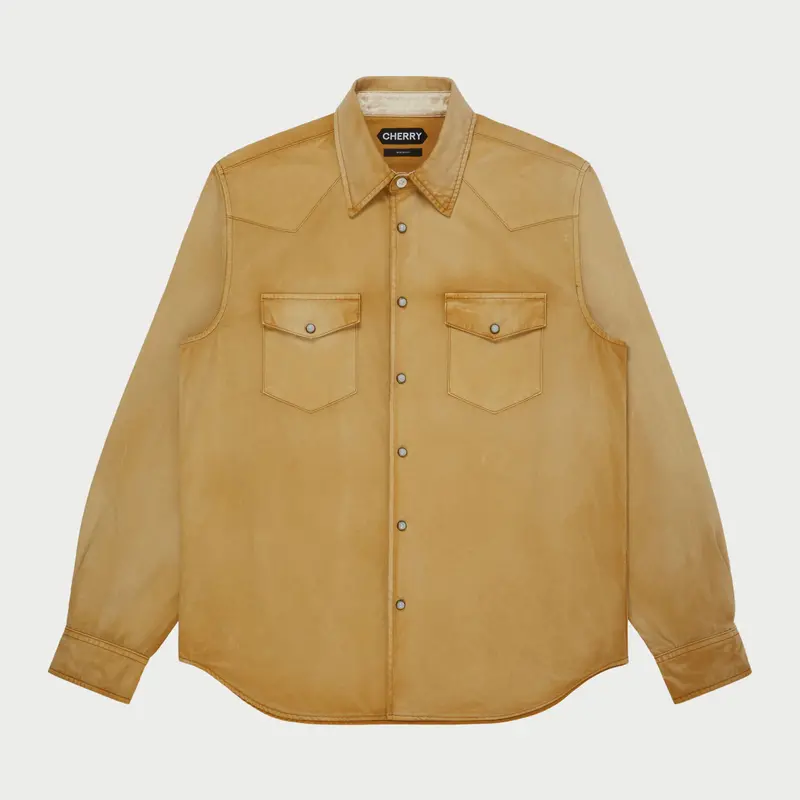 Western Snap Shirt (Tan) 1