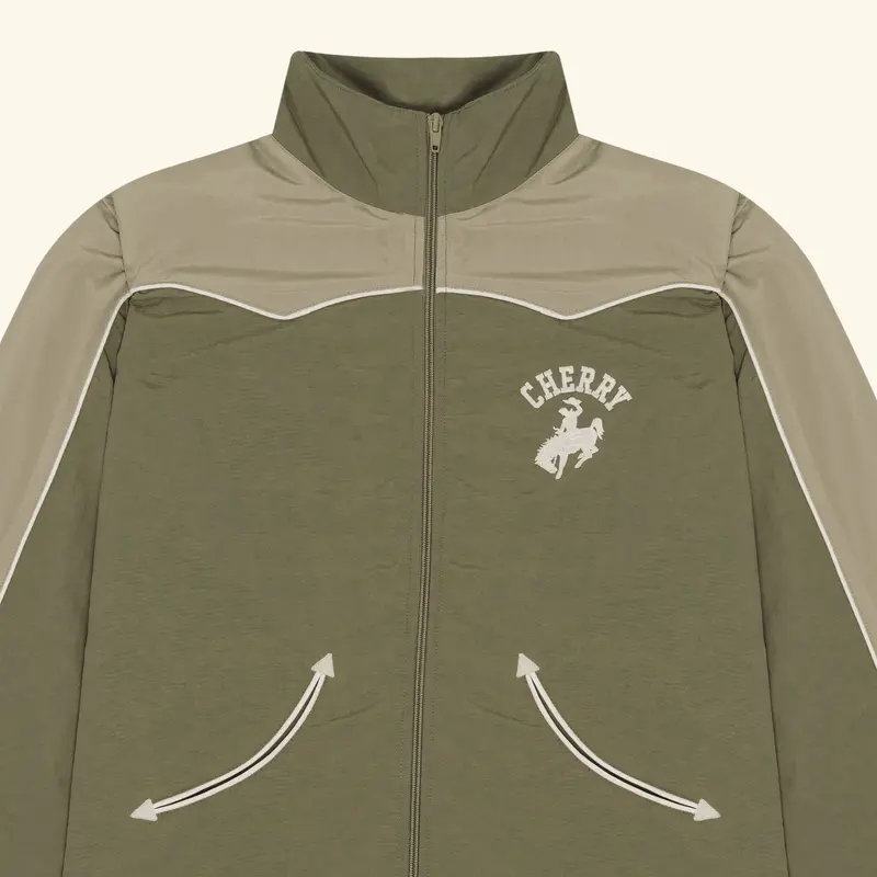 Western Track Jacket (Olive) 2