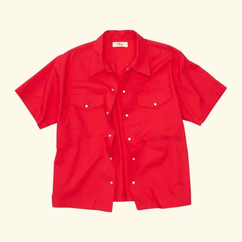 Western Twill Mechanic Shirt (Sun Faded Red) 1