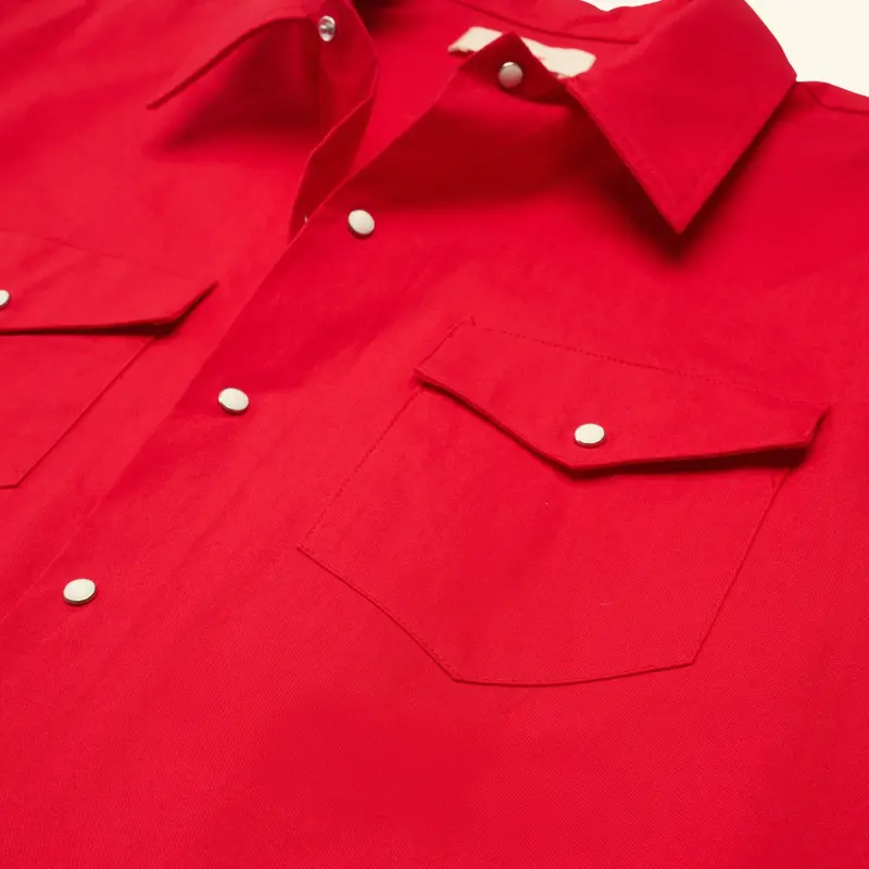 Western Twill Mechanic Shirt (Sun Faded Red) 3