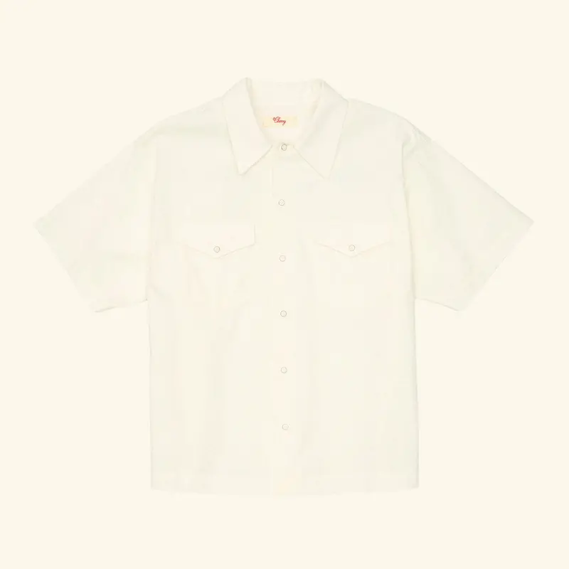 Western Twill Mechanic Shirt (White) 2