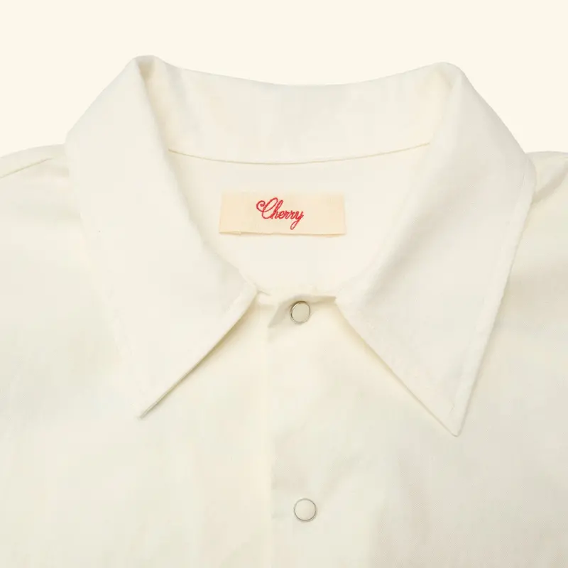 Western Twill Mechanic Shirt (White) 3
