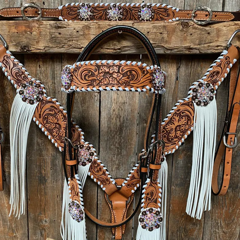Whipstitch Ab Browband/One Ear Tack Set With Wither Strap  #Bbbc458 1
