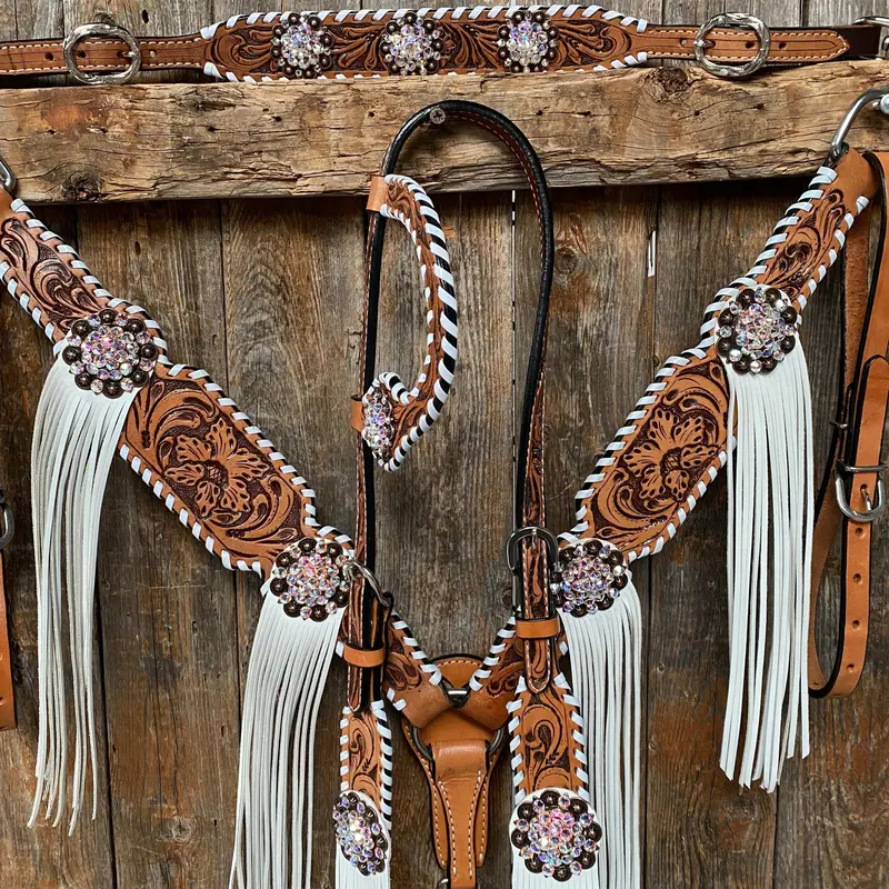 Whipstitch Ab Browband/One Ear Tack Set With Wither Strap #Bbbc458 2