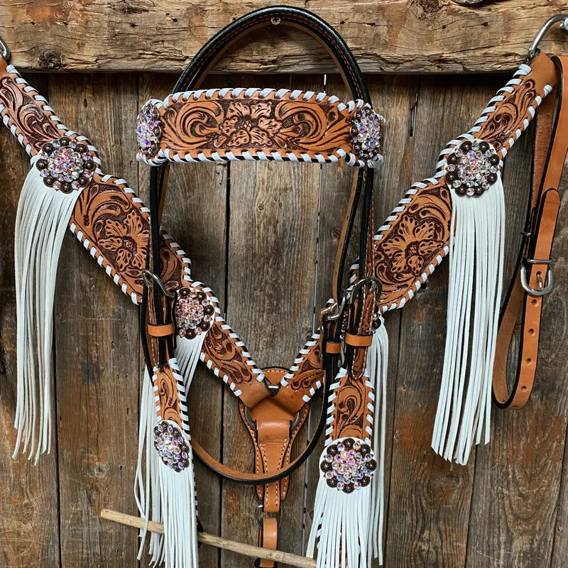 Whipstitch Ab Browband/One Ear Tack Set With Wither Strap #Bbbc458 3