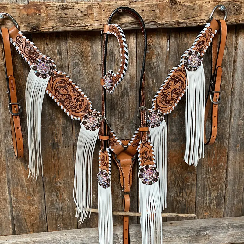 Whipstitch Ab Browband/One Ear Tack Set With Wither Strap #Bbbc458 4
