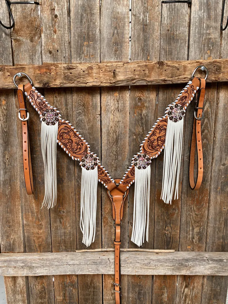 Whipstitch Ab Browband/One Ear Tack Set With Wither Strap #Bbbc458 6